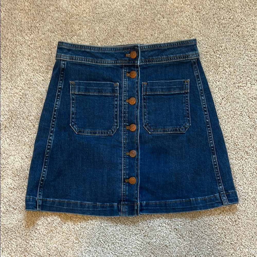 Madewell Blue A-Line Mini Skirt Casual